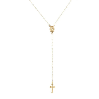 Collar Rosario Bohemio con Cruz Cristiana