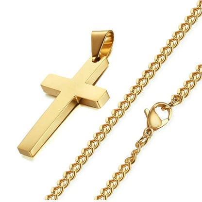 Nuevo collar con colgante de cruz cristiana para hombre, colgante religioso de Metal a la moda, accesorios de joyería para fiesta para mujer