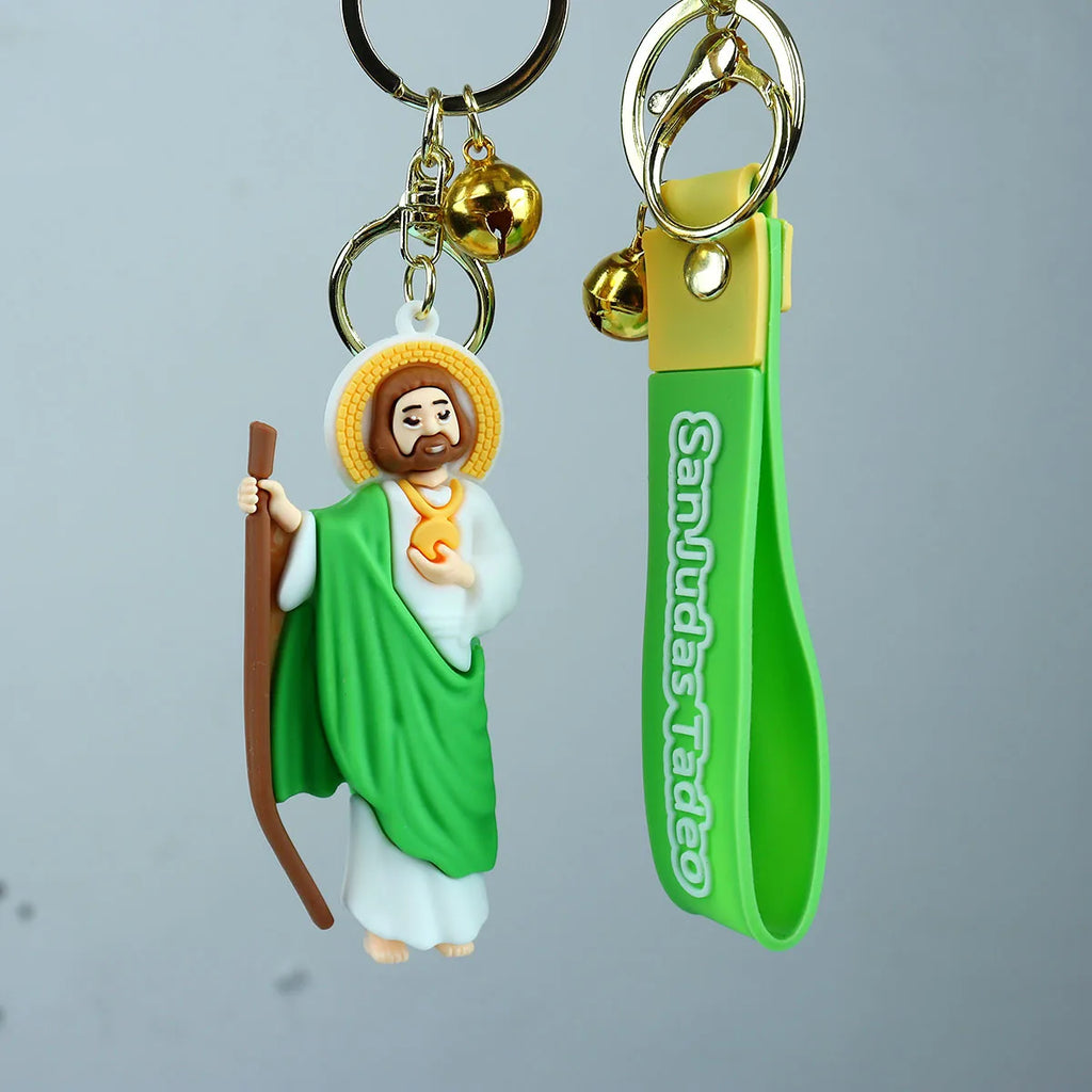Medalla de la Virgen de Guadalupe en Llavero de Fe: Virgen de Guadalupe y Santos — devocion grabada en detalle