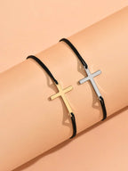 Detalle del pulsera — Pulseras de Fe y Amor · Conjunto Minimalista