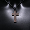 Collar de Cruz de Madera Natural: Simbolo de Fe y Proteccion — madera, hipoalergenico y duradero