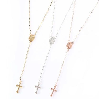 Collar Rosario Bohemio con Cruz Cristiana