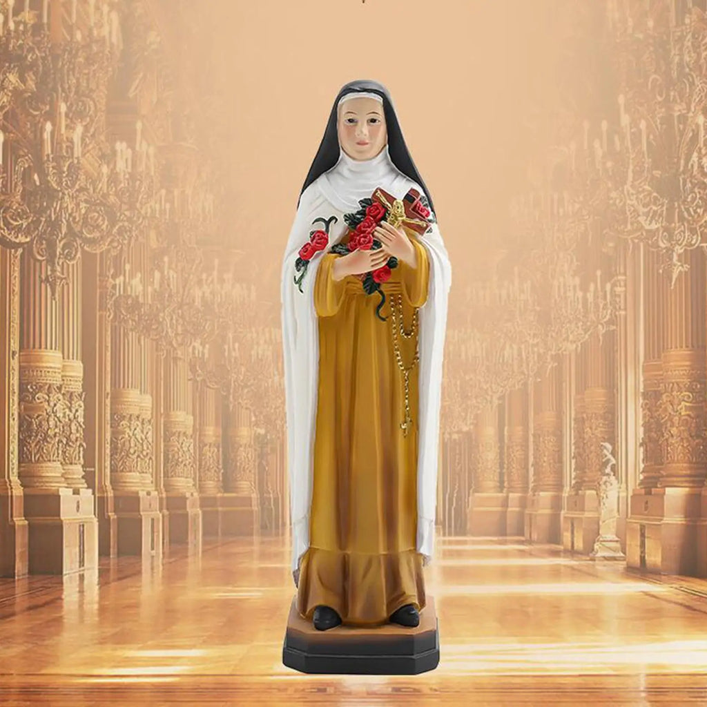 Imagen Devocional de Santa Teresita del Niño Jesús con Rosas