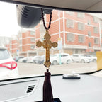 Crucifijo Colgante con Borla para el Auto
