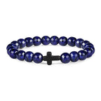 Pulsera de Oracion de Hematita y Onyx — regalo espiritual para primera comunion