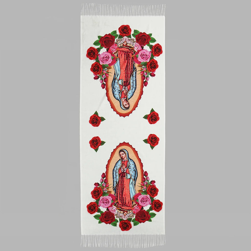 Detalle de la cadena y acabado — Chal Devocional Virgen de Guadalupe