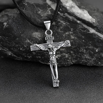 Collares con colgante de cruz de Jesús de alta calidad, joyería clásica de acero inoxidable para hombre 2025, regalo para mejor amiga para mamá y mujer