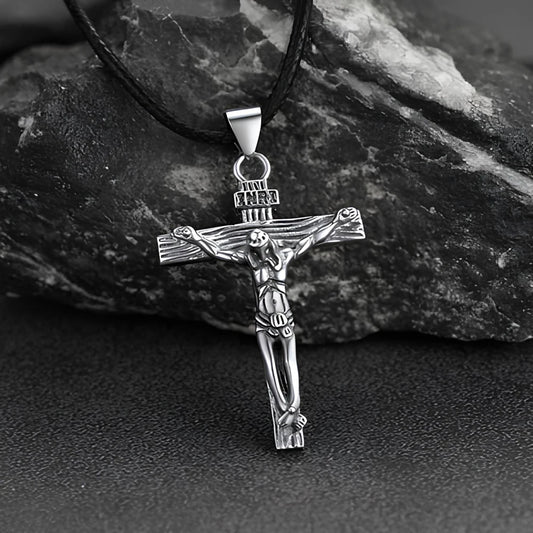 Collares con colgante de cruz de Jesús de alta calidad, joyería clásica de acero inoxidable para hombre 2025, regalo para mejor amiga para mamá y mujer