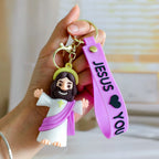 Medalla de Jesus en Llavero Bendicion de Jesus 3D — devocion grabada en detalle