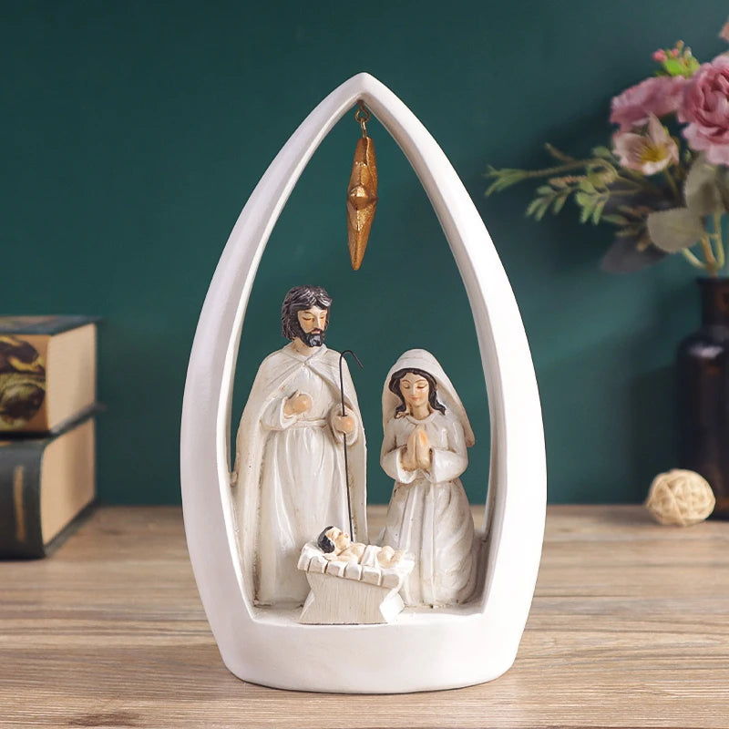Nacimiento de Madera con la Sagrada Familia