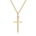 Collar Cruz Sencilla - Simbolo de Fe en Dorado o Plateado — regalo espiritual para primera comunion