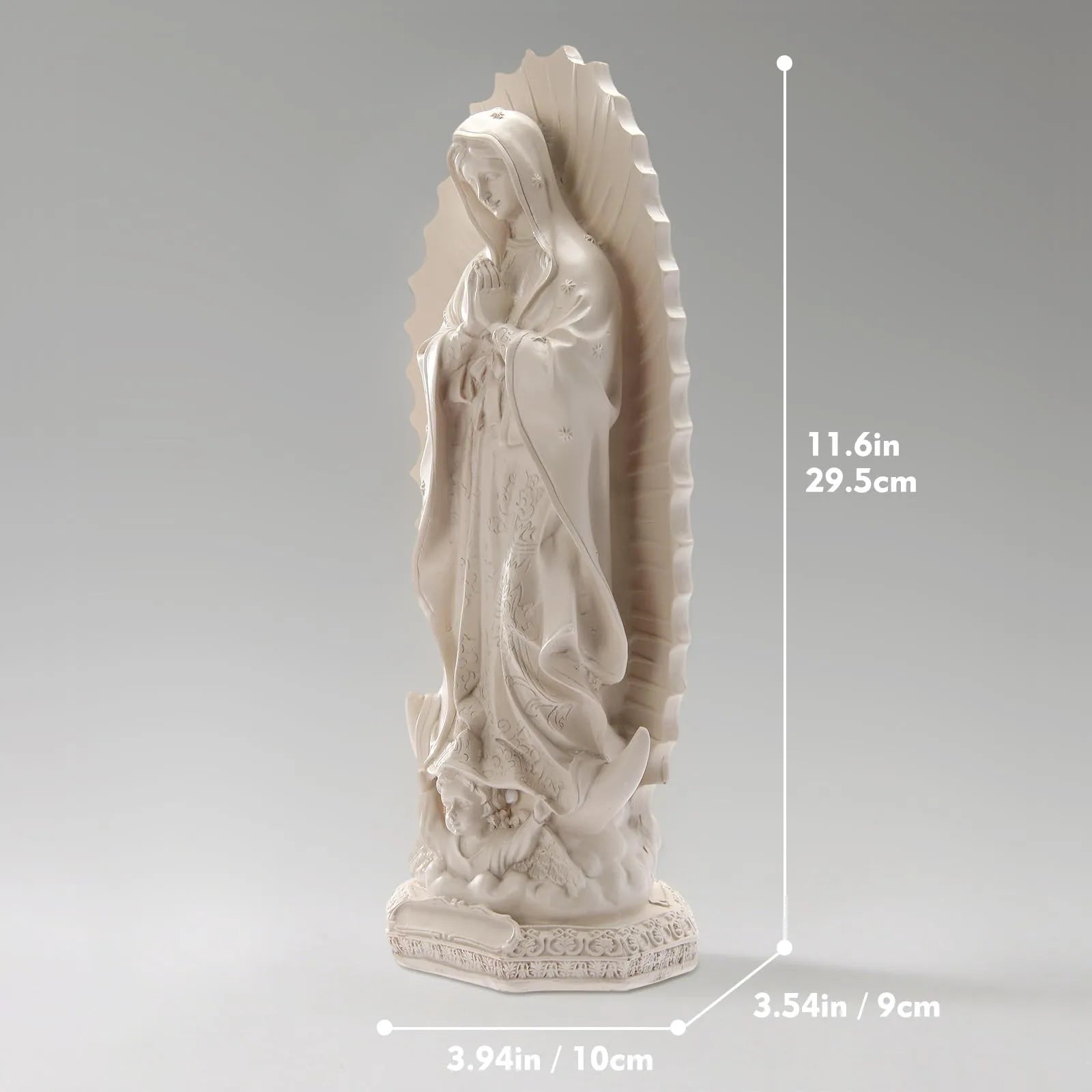 Estatua de la Virgen de Guadalupe en Resina