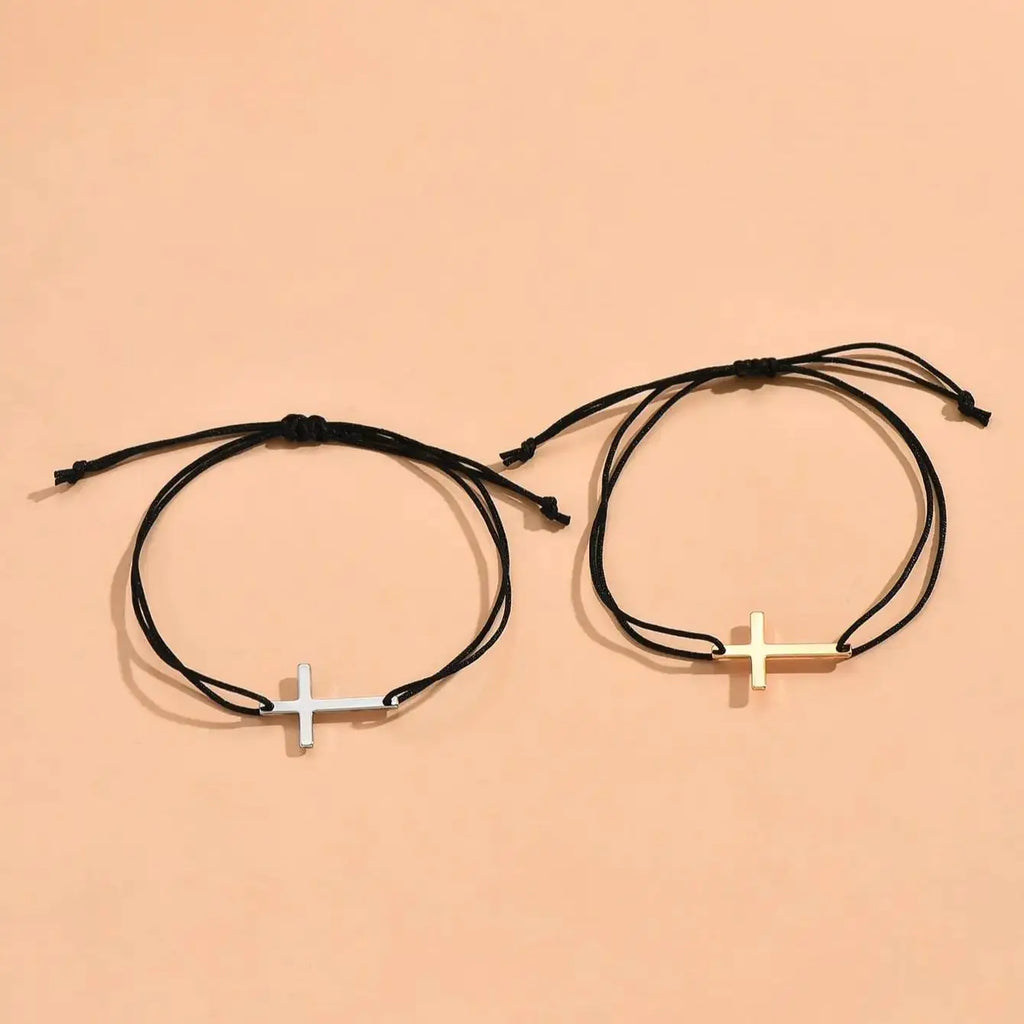 Pulseras de Fe y Amor · Conjunto Minimalista — regalo espiritual para primera comunion