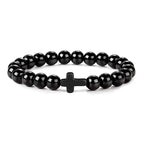 Pulsera de Oracion de Hematita y Onyx — presentacion de regalo devocional