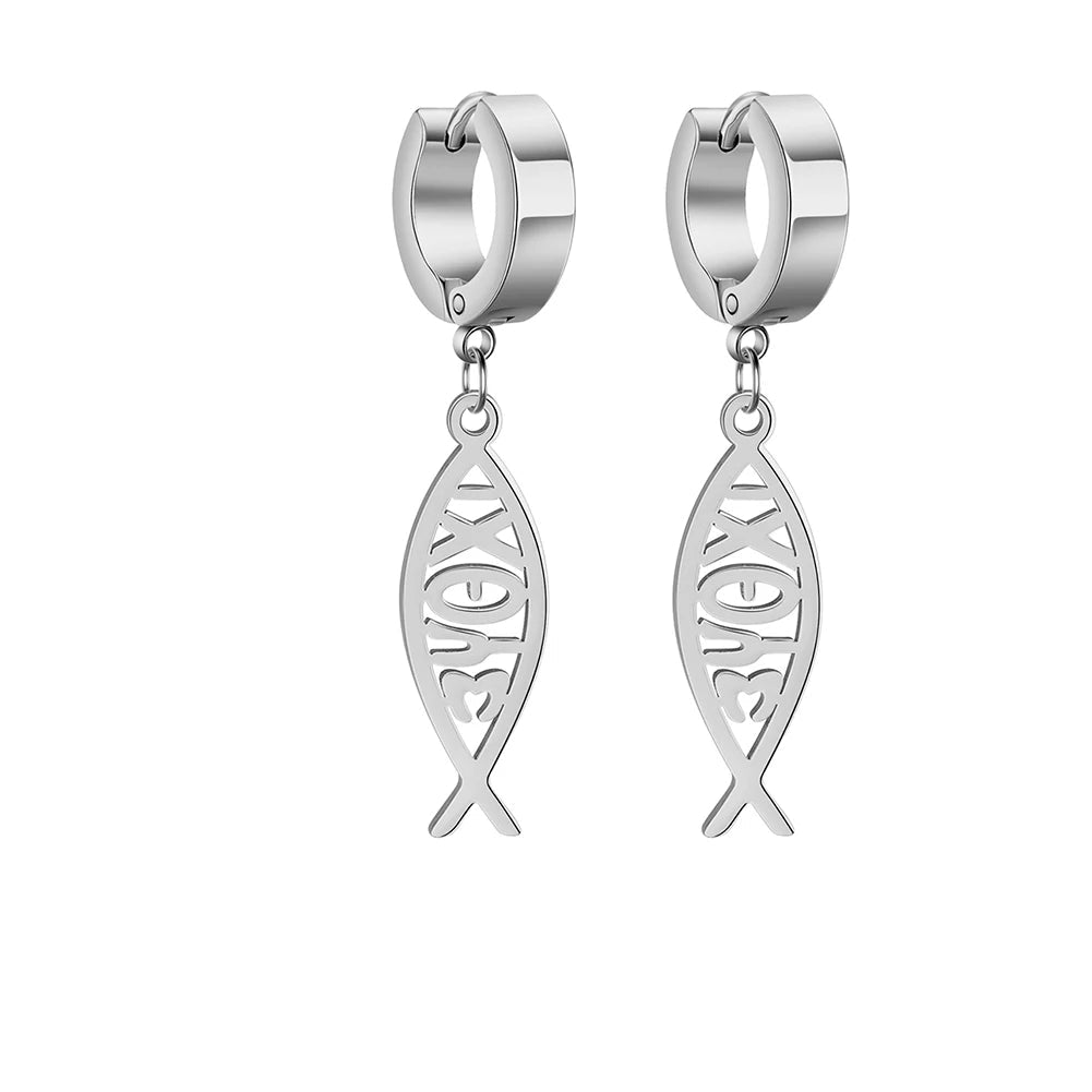 Pendientes de Luz con Símbolos de Fe