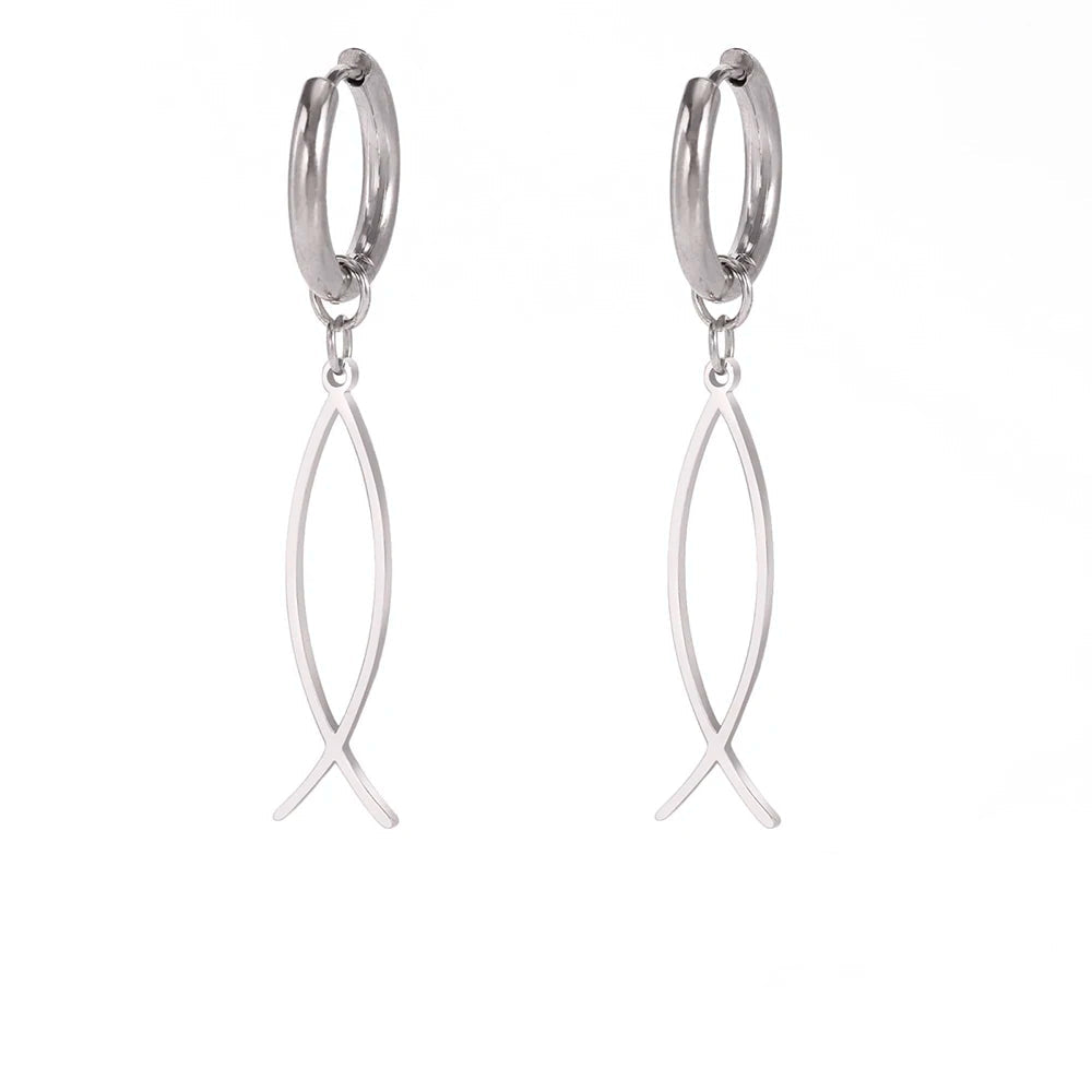 Pendientes de Luz con Simbolos de Fe — regalo para dia de las madres