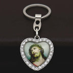 Detalle del llavero — Llavero Corazon de Fe con Imagenes Sagradas