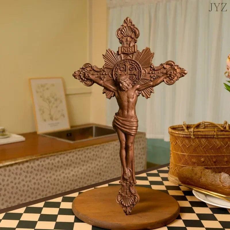 Cruz de San Benito en Madera - Simbolo de Fe y Tradicion — vista completa del producto