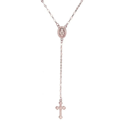 Collar Rosario Bohemio con Cruz Cristiana