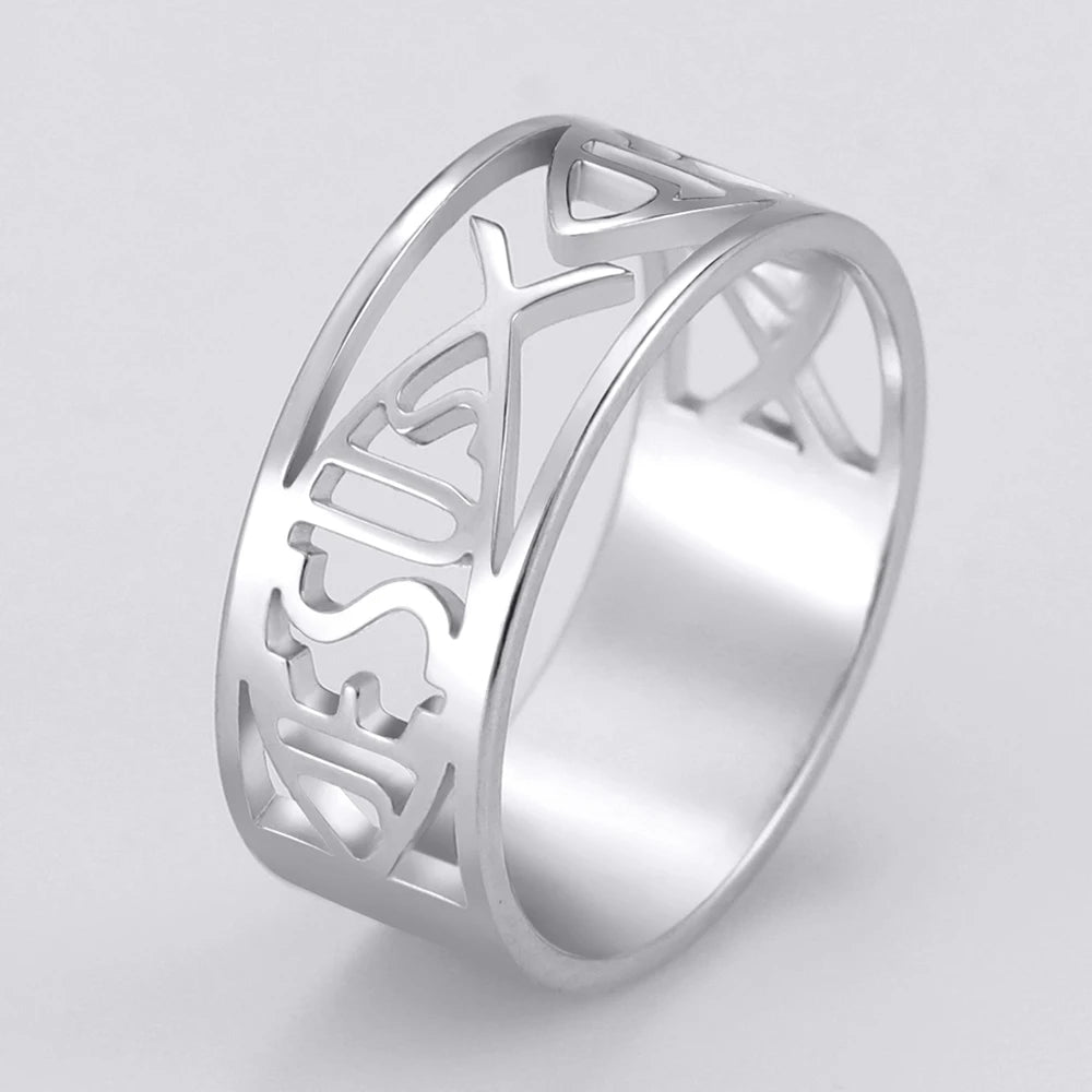 Anillo Ichthys (Pez Cristiano) – Diseño Clásico en Plata y Dorado
