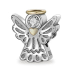 Angel con Aureola Dorada - Dije de Plata 925 — vista completa del producto