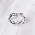 Anillo Corona de Espinas en plateado envejecido — vista de producto