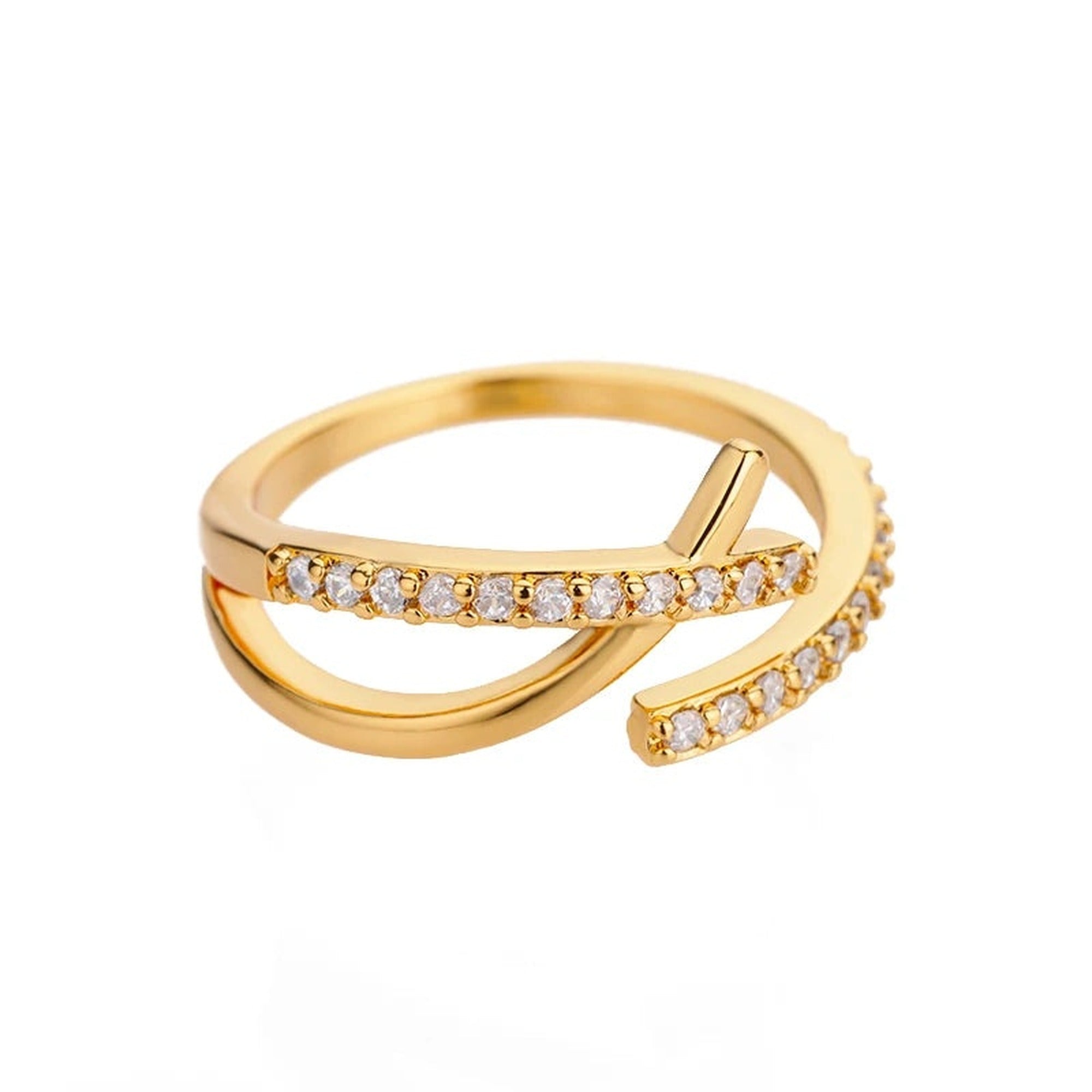 Anillo Pez Ichthys dorado — vista lateral del engaste