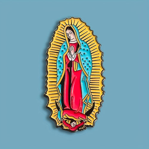 Detalle del broche — Broche Virgen de Guadalupe - Pin Esmaltado Vintage