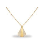 Collar de la Virgen Maria - Colgante con Circonias en Dorado — vista completa del producto
