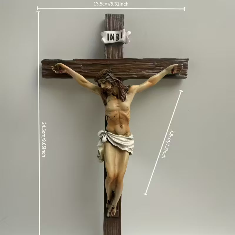 Crucifijo de Jesus en Resina: Simbolo de Fe y Proteccion — regalo espiritual para primera comunion