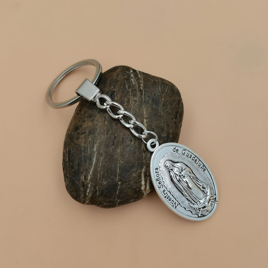 Llavero de la Virgen de Guadalupe — accesorio de fe catolica