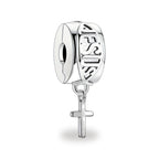 Rueda Ichtus con Cruz - Dije de Plata 925 — vista completa del producto