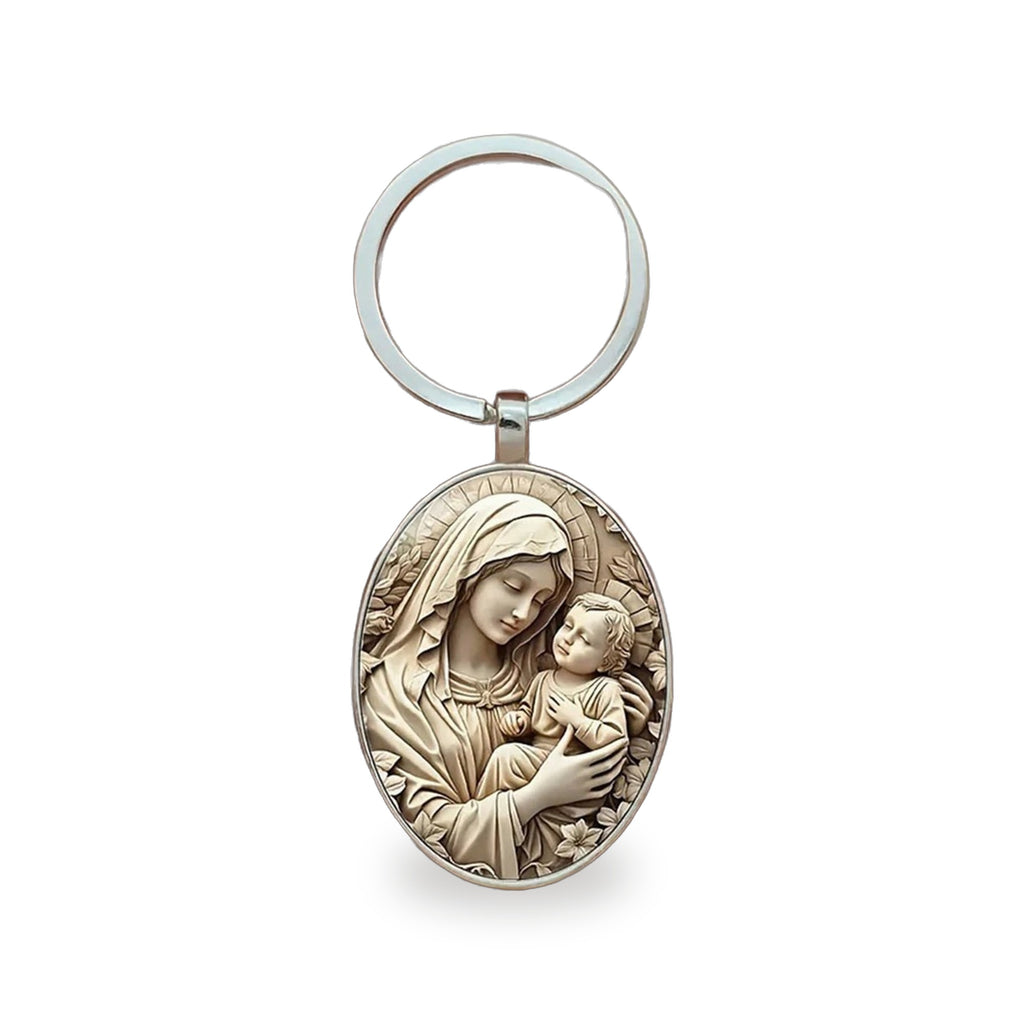 Llavero Sagrado de la Virgen Maria: Luz y Proteccion — vista completa del producto