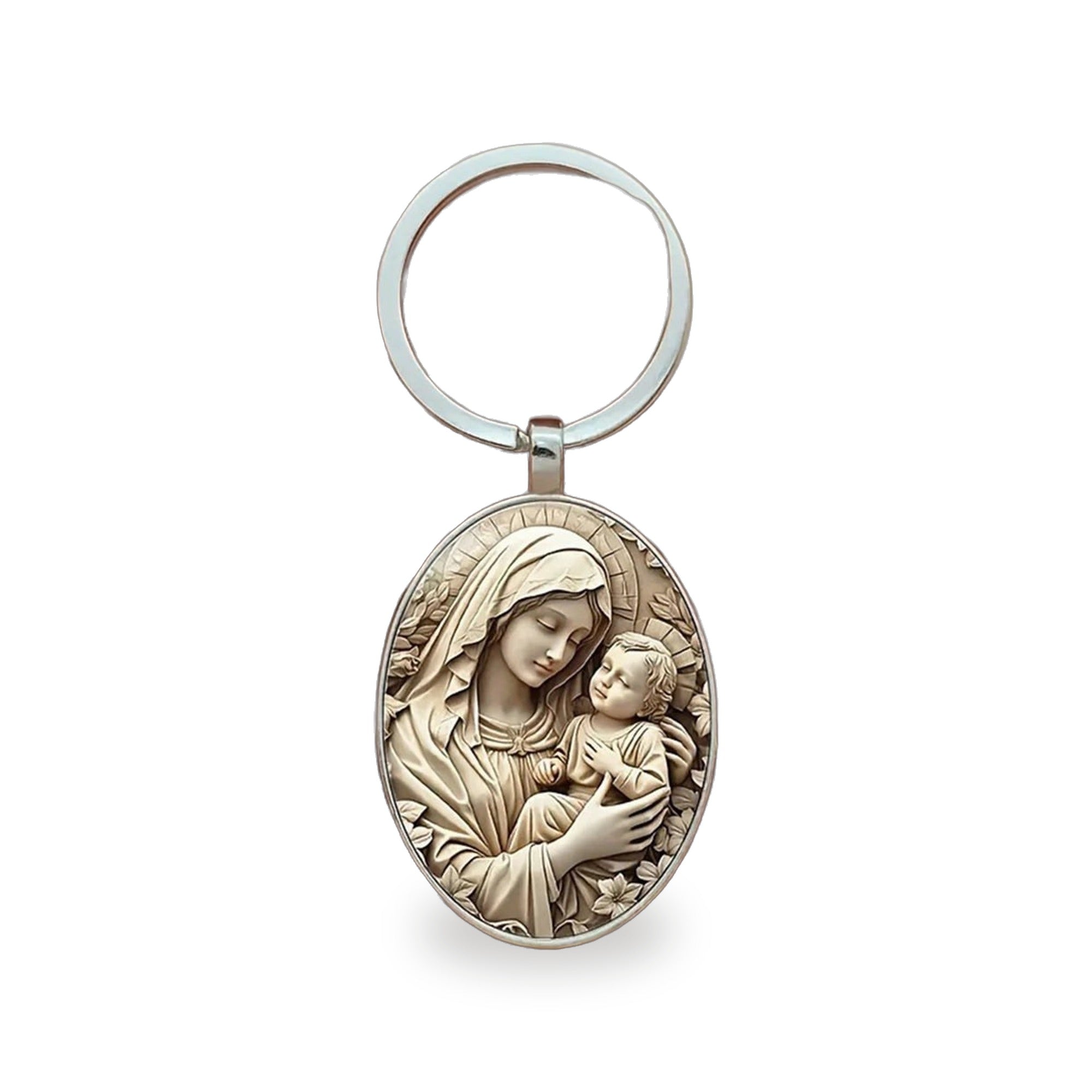 Llavero Sagrado de la Virgen Maria: Luz y Proteccion — vista completa del producto